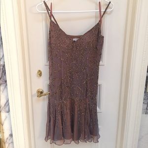 Iridescent beaded & sequined Alberto Makali dress