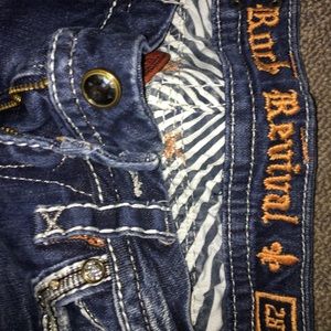 Rock Revival Distressed Jean Bling Shorts