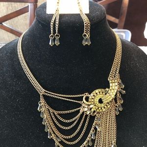 Plunder Design necklace and earrings. NWOT.