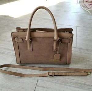 Tan satchel