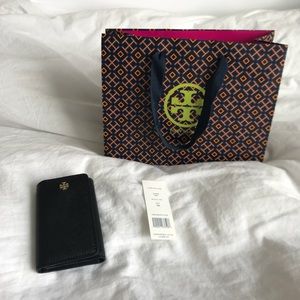 NWT Tory Burch York Key Case - Black