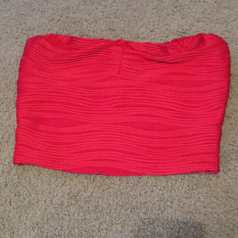 Red tube top