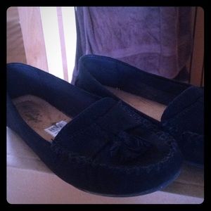 Black moccasin loafers