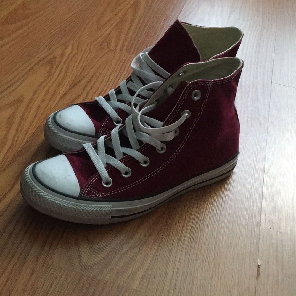 Maroon Converse Sneakers