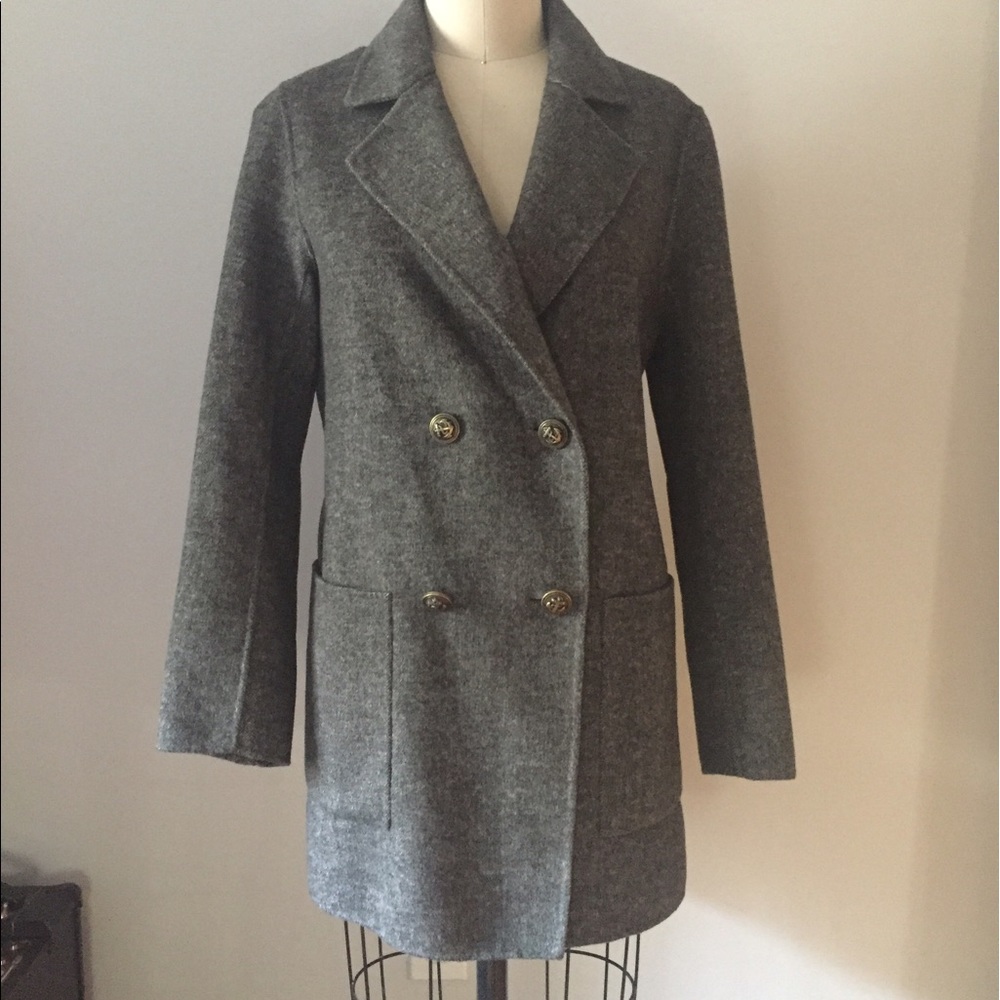 Zara Boxy Lt Wt Peacoat