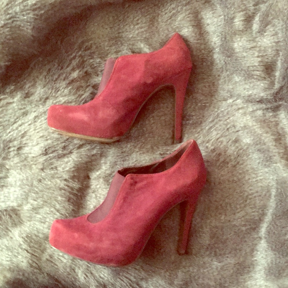 BCBGeneration Plum Suede Booties