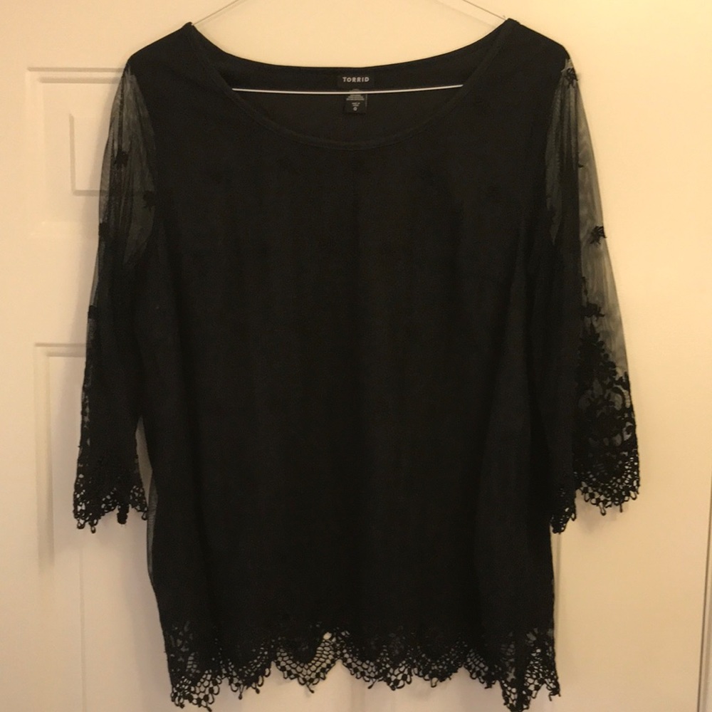 Torrid black lace top