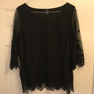 Torrid black lace top