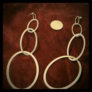 Pair of Long 4 hooped earings