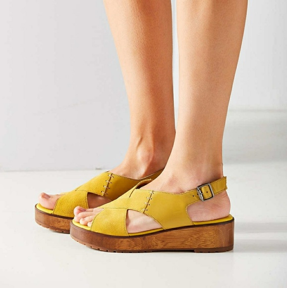 mustard colored sandals
