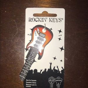 Red Electric Guitar Shaped Rockin’ Keys