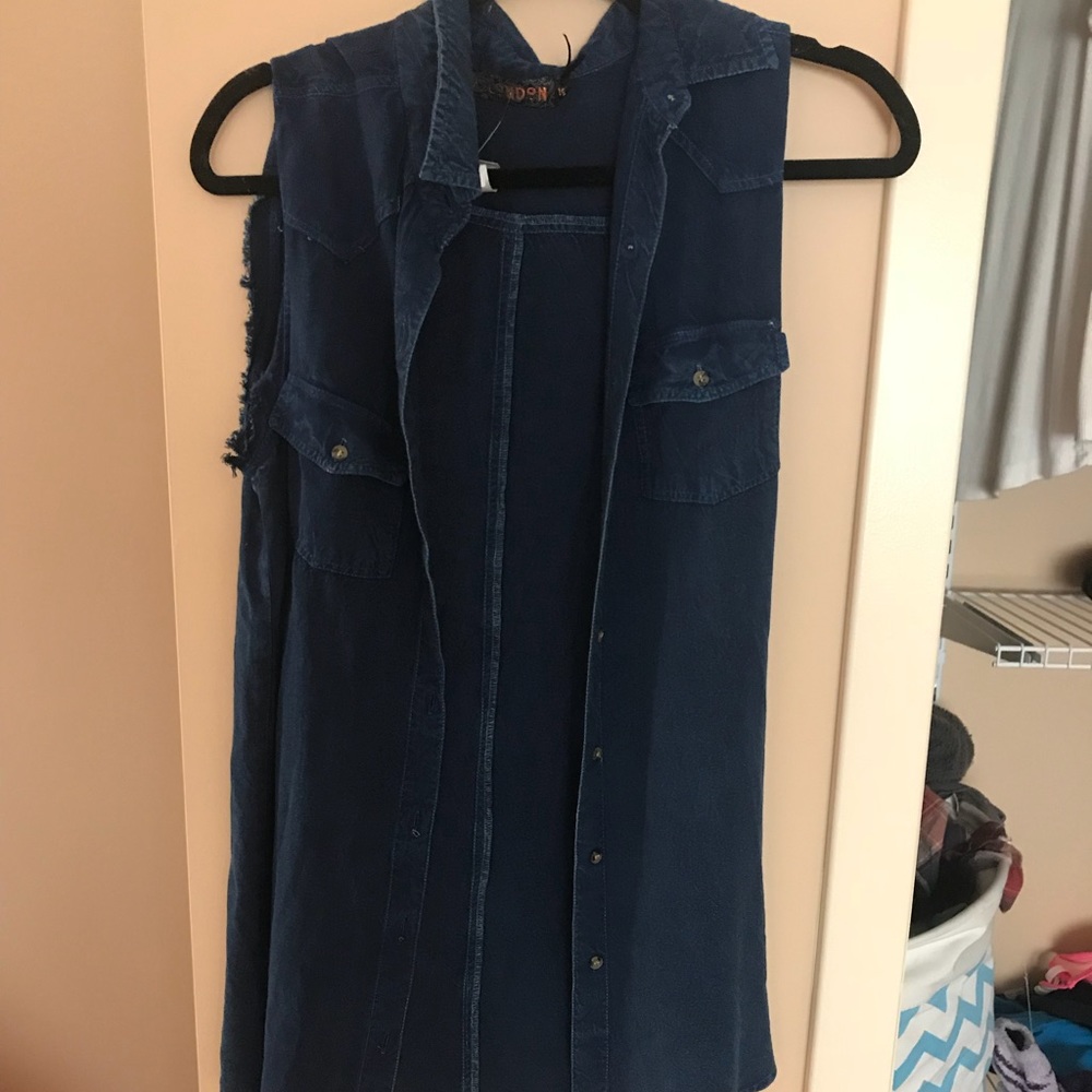 LF denim tank