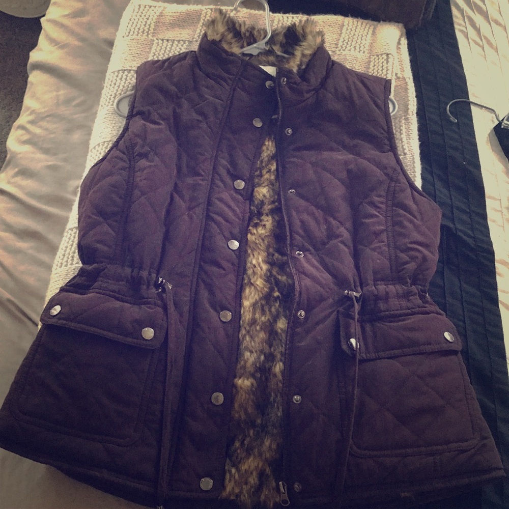 Fur lined vest