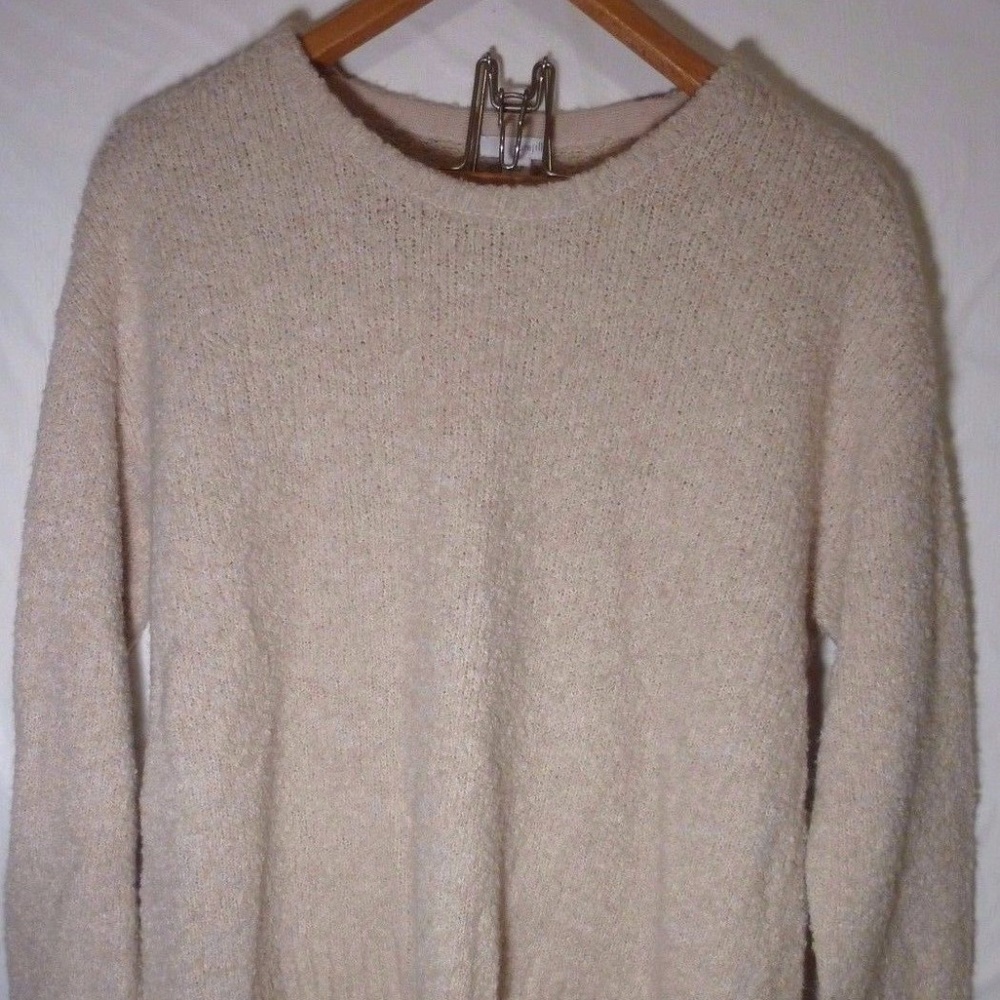 Pure J.JIll Beige wool boucle plush  Sweater M