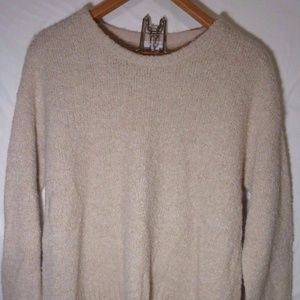Pure J.JIll Beige wool boucle plush  Sweater M