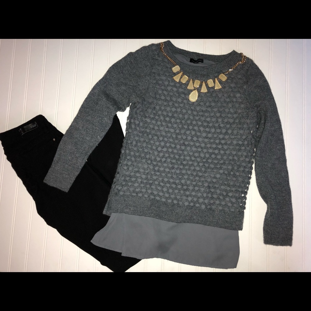 Knitted sheer tank sweater