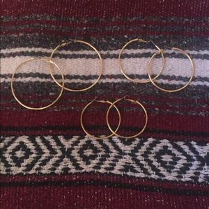 *FREE WITH PURCHASE* Set of 3 Gold Hoop Earrings!