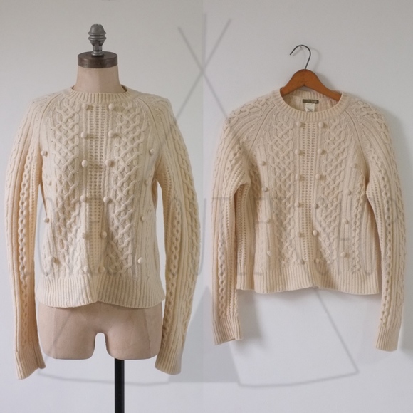 j crew pom pom sweater