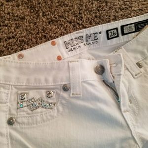 Miss Me Brand white jeans
