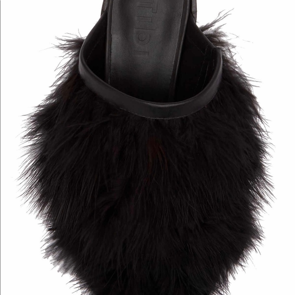 SOLD! Tibi Black Bee Feather Mules - Picture 3 of 3