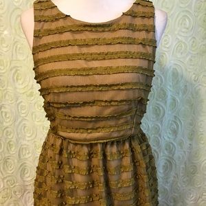 Modcloth ruffle tea dress size large holiday