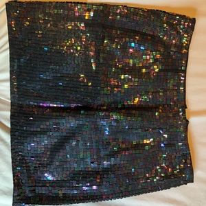 Sequined mini skirt