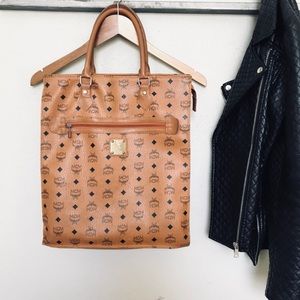 The Vintage MCM Visetos Tote Purse in Cognac