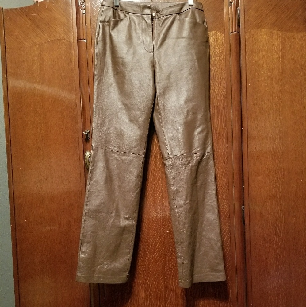 Brown Leather Pants