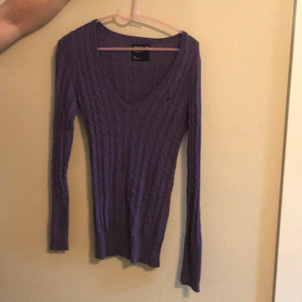 American Eagle purple sweater