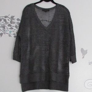 Rock & Republic Open Knit Skull Back Sweater