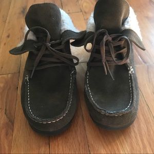 American Eagle Gray Fur Booties