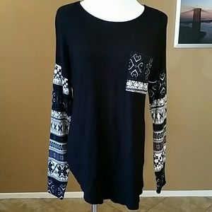 Rachel Kate Long sleeved tee with sweater sleeves