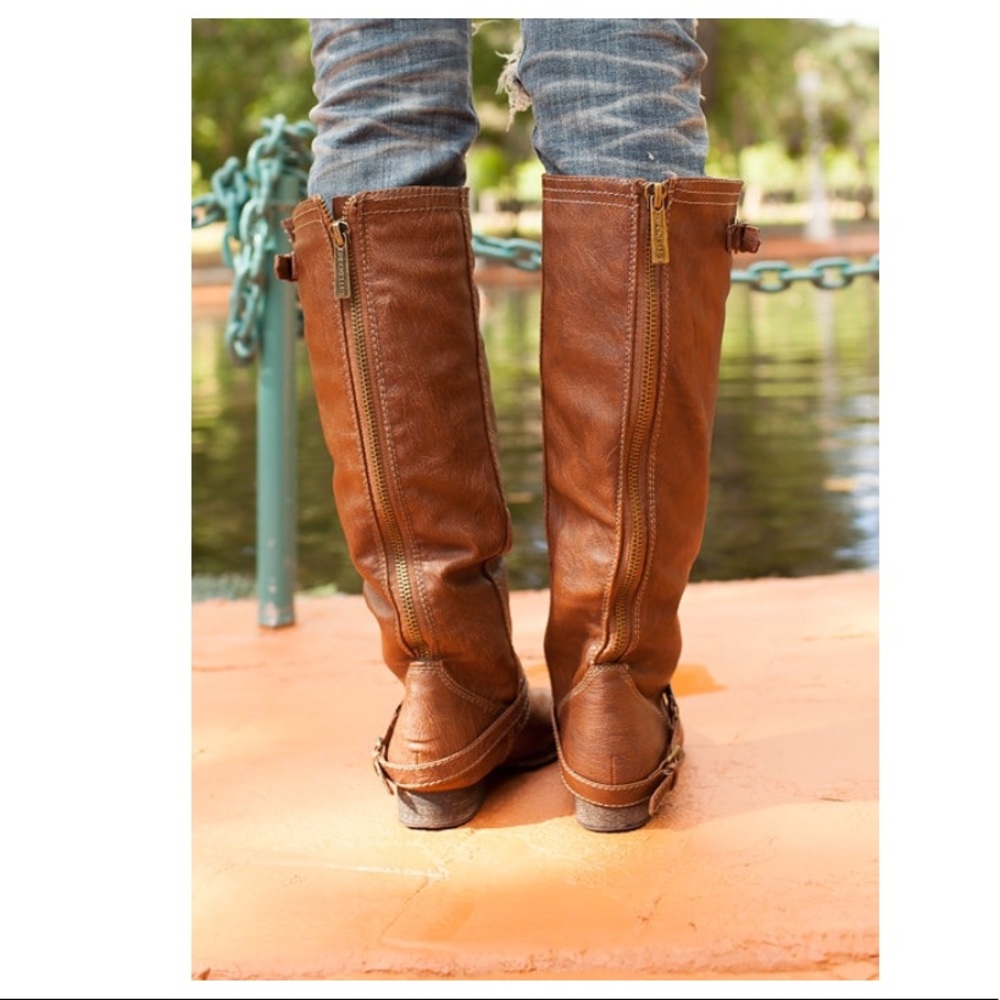 New brown riding boots
