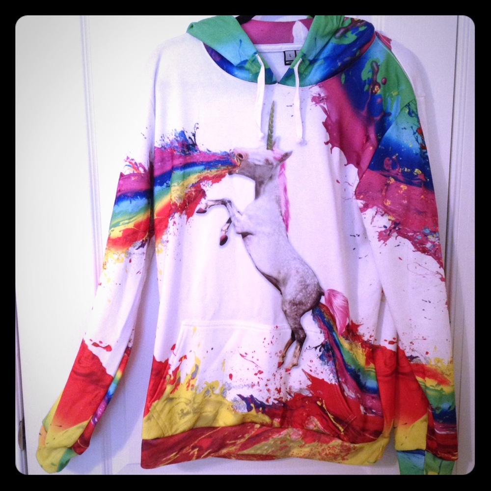 Unicorn Rainbow Spew Hoodie