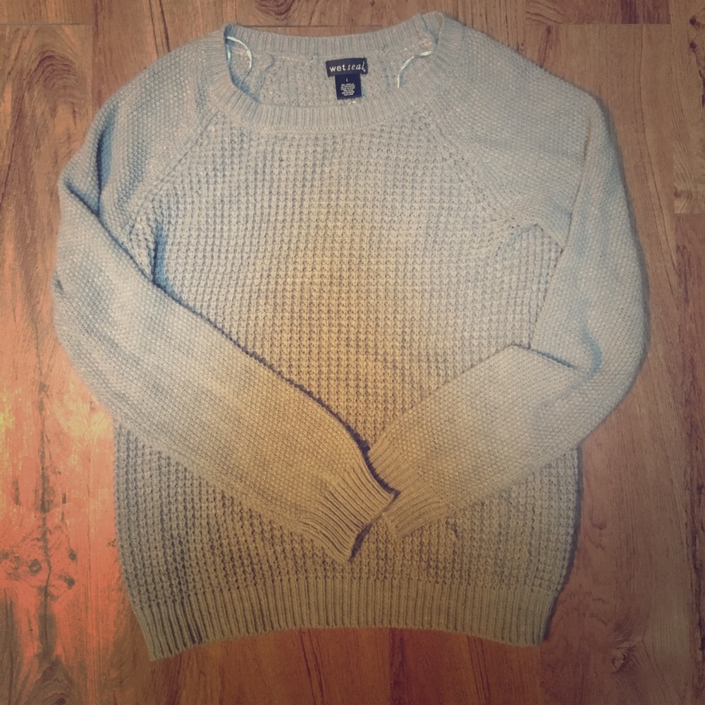 Wet Seal Gray Knit Sweater Large