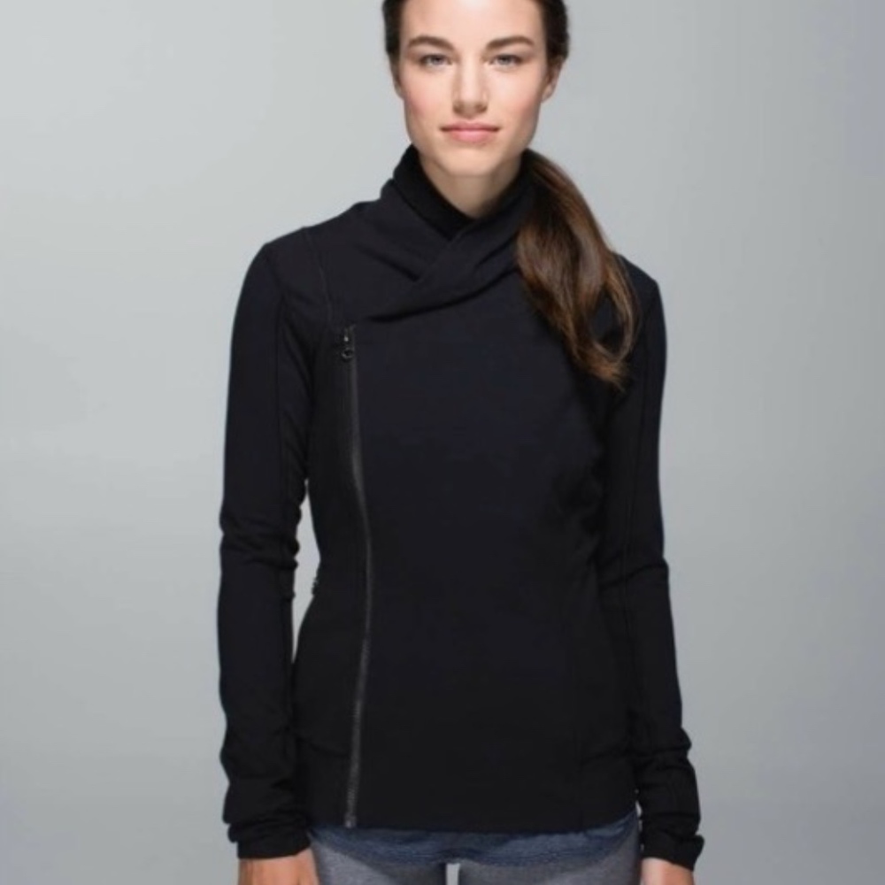NWOT Lululemon Gray/Black Bhakti Jacket Sweater