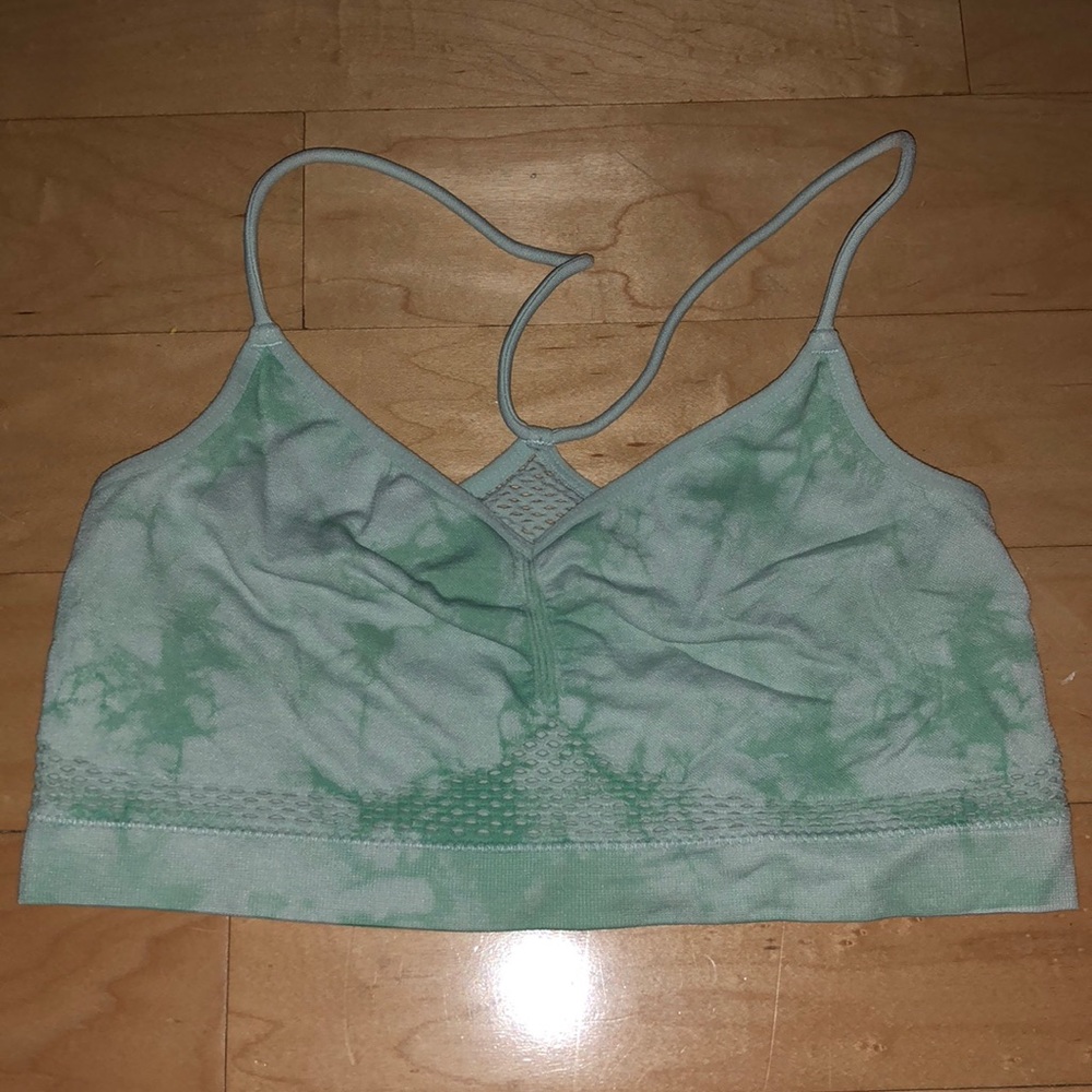 Green mesh bra