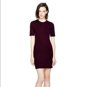 Sunday Best burgundy bodycon t shirt dress size 0