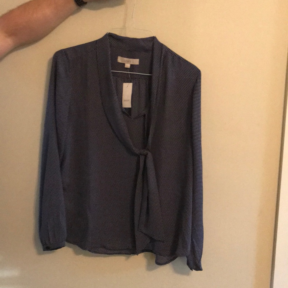 LOFT polka dot shirt