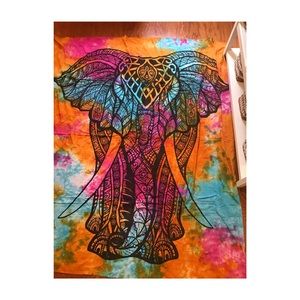 Bundle only! Brand new elephant tie dye tapestry.