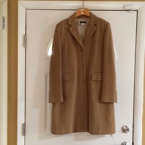 J crew wool camel long coat