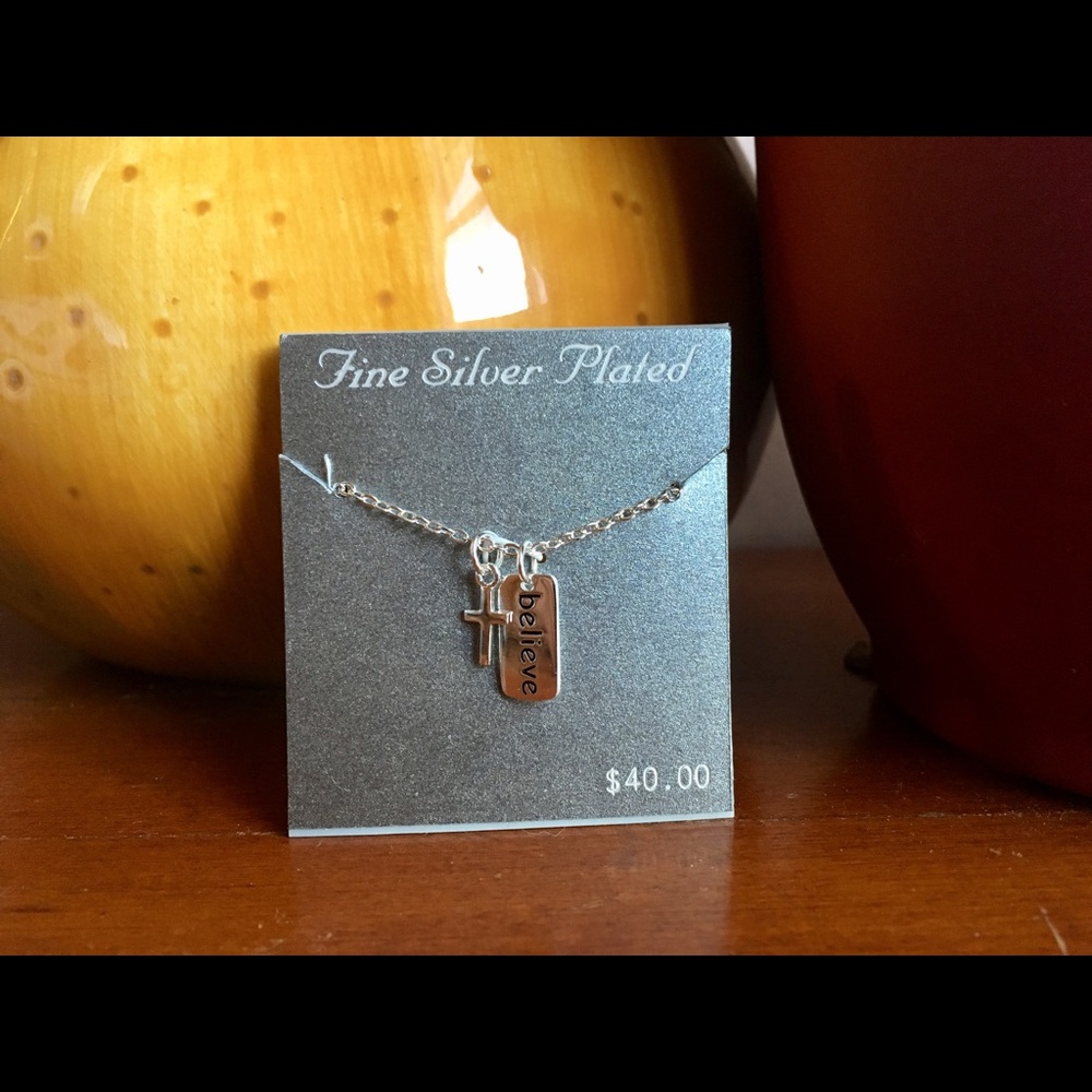 Cross "Believe" Christian Necklace