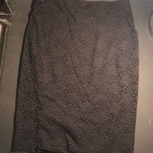 Abercrombie & Fitch med. black lace pencil skirt