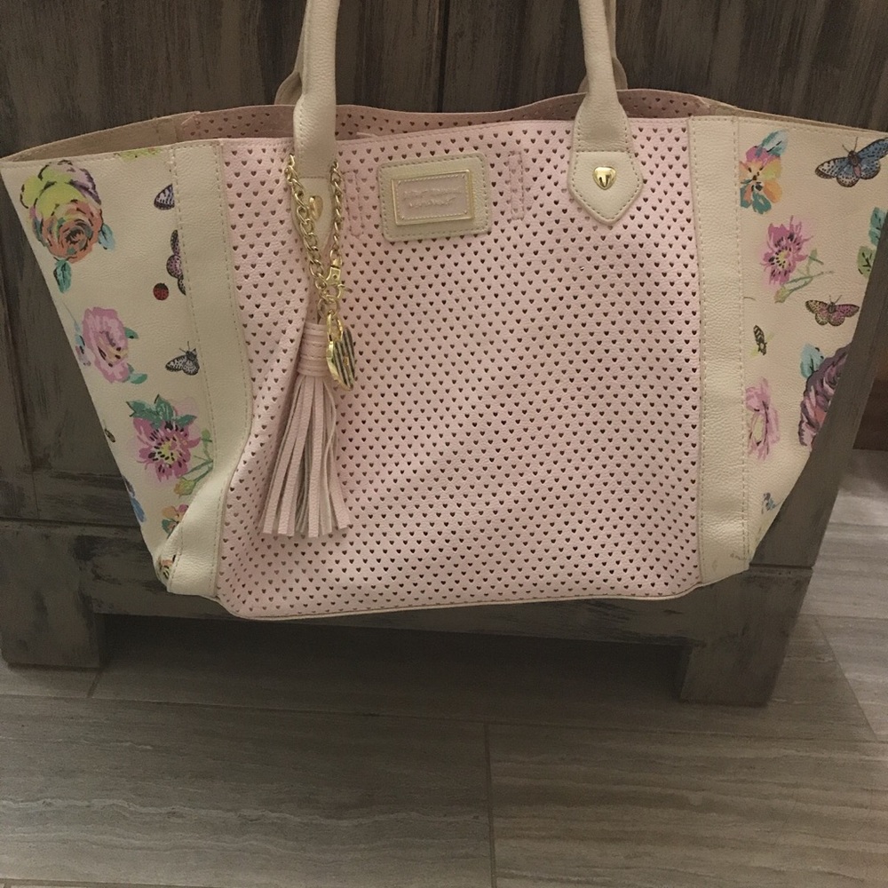 Betsey Johnson floral butterfly ladybug purse