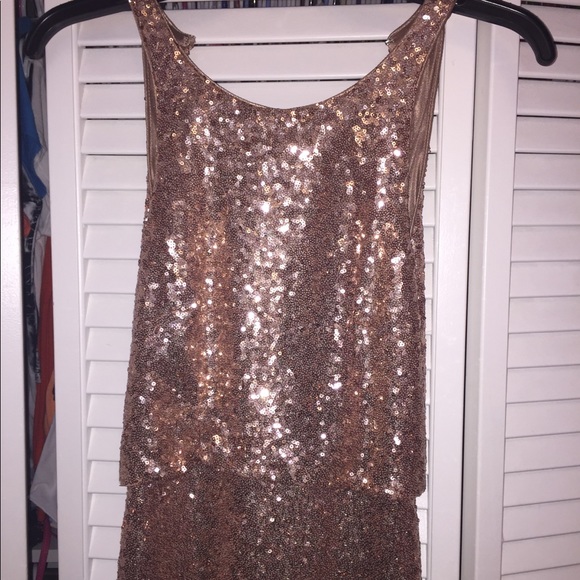 Jenny Yoo Gold Sequin Gown - Picture 2 of 7