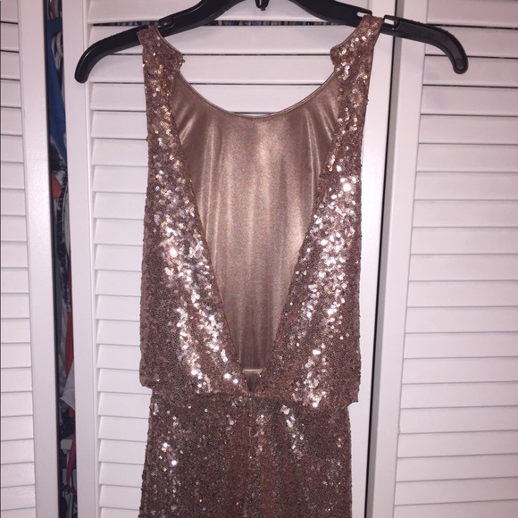 Jenny Yoo Gold Sequin Gown - Picture 6 of 7