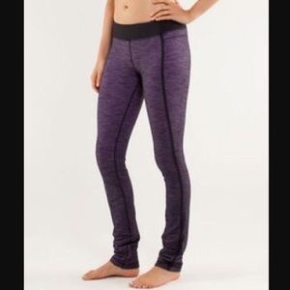 Size 6 lululemon purple leggings.