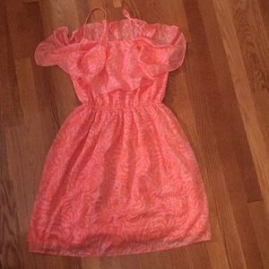 Lilly for target giraffe flounce dress xs