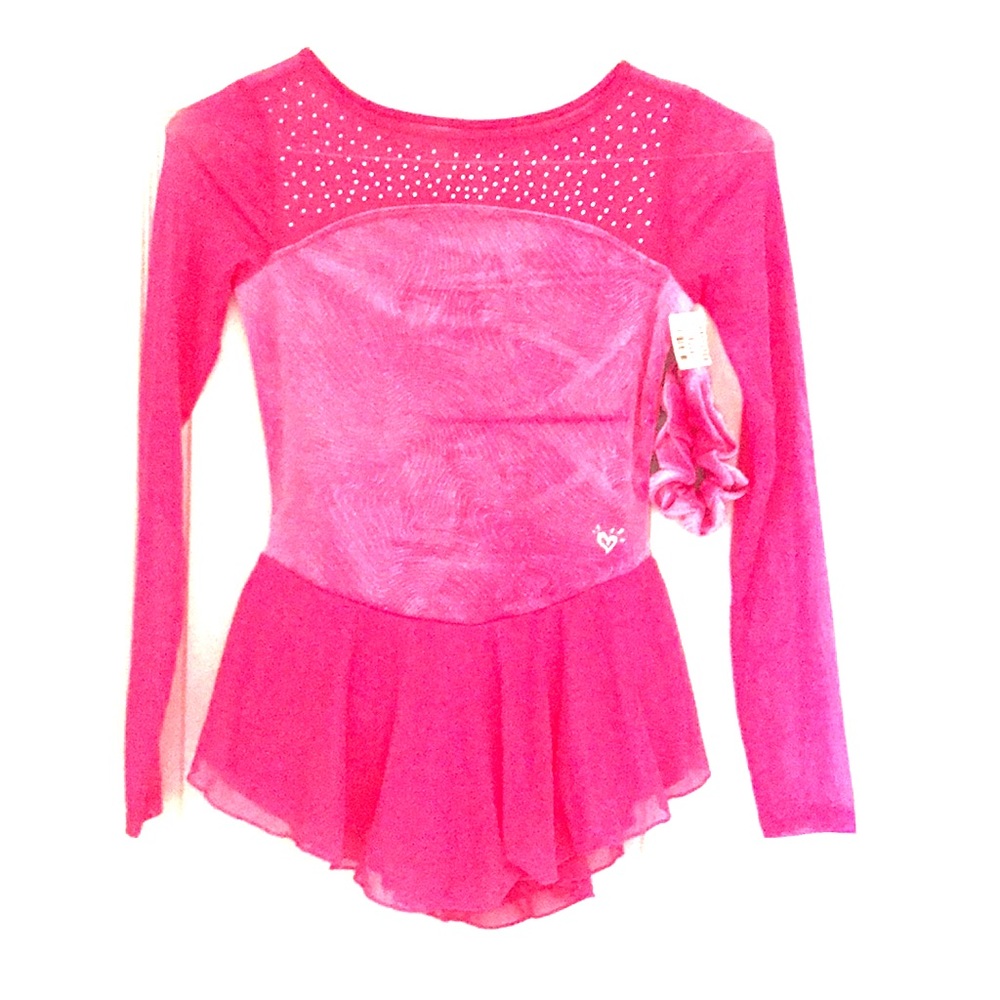 Justice leotard new with tag & matching ponytail.