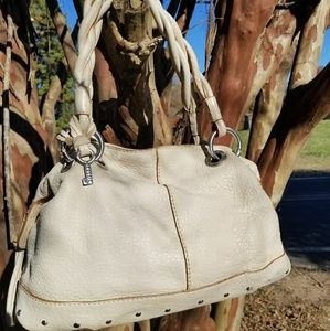 Vintage fossil Leather Satchel w/ Twisted Handle